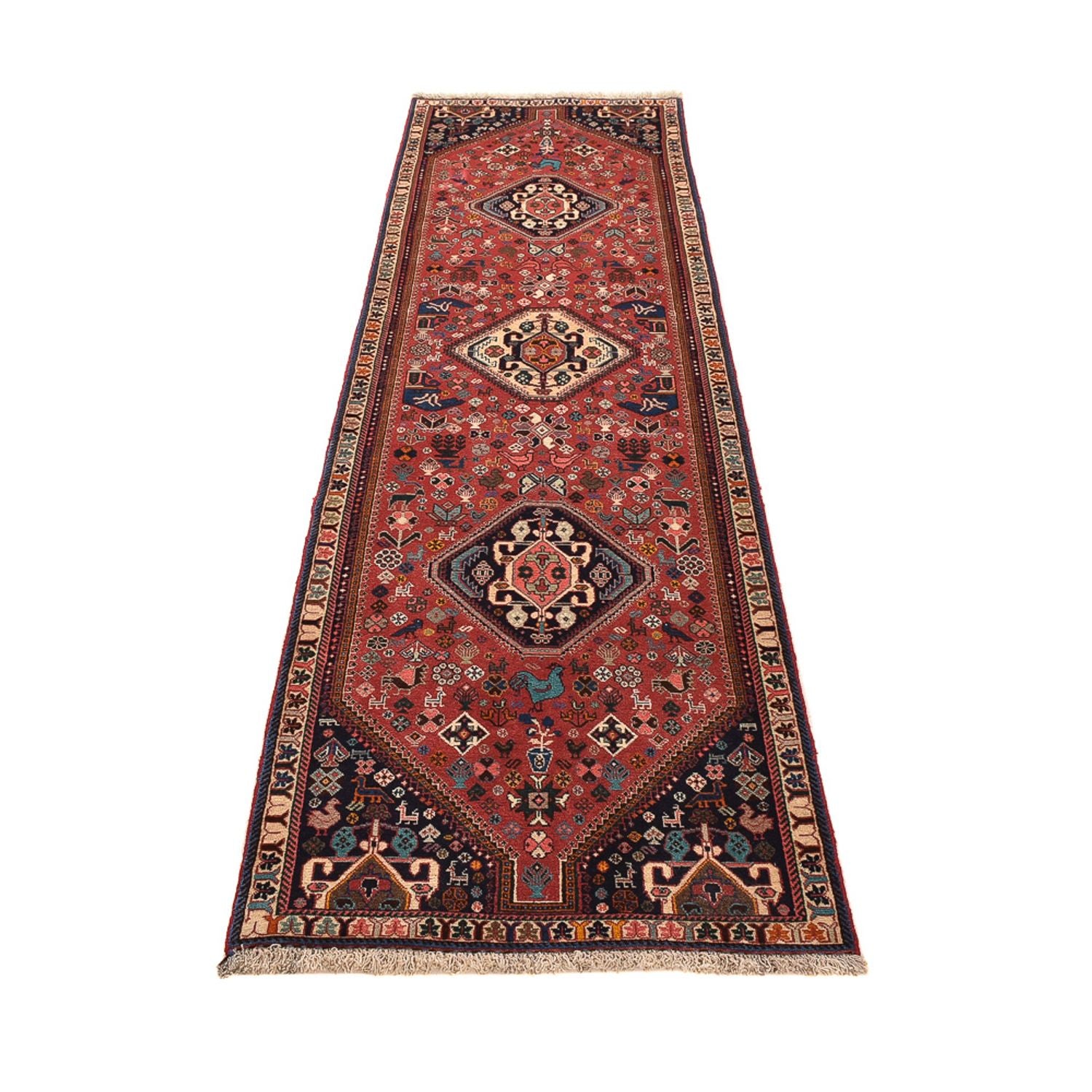 Läufer Gabbeh - Kaschkuli Perser - 296 x 80 cm - rot
