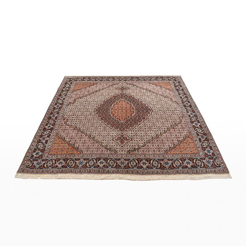 Perserteppich - Täbriz - Royal quadratisch  - 201 x 201 cm - hellbraun