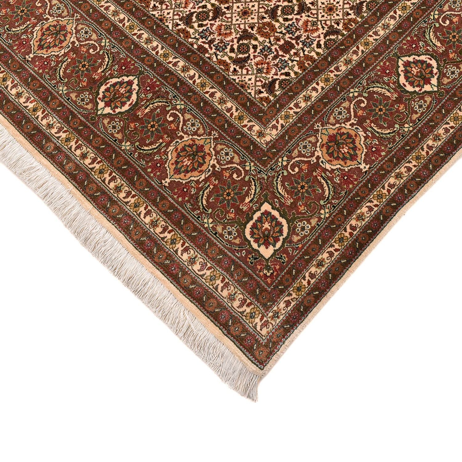 Perserteppich - Täbriz - Royal quadratisch  - 200 x 199 cm - dunkelbeige