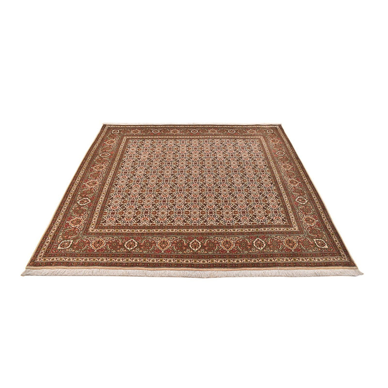 Perserteppich - Täbriz - Royal quadratisch  - 200 x 199 cm - dunkelbeige