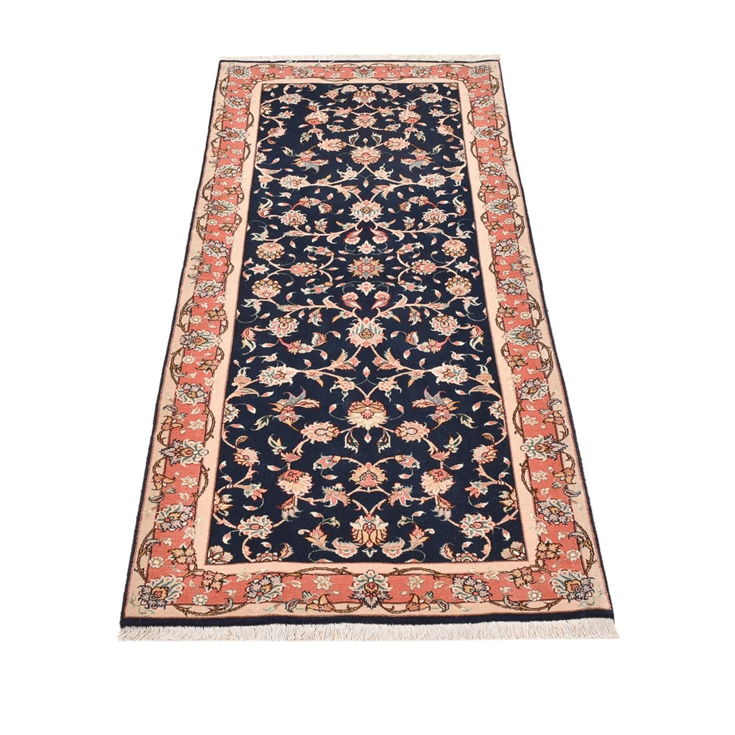 Läufer Perser - Täbriz - Royal - 191 x 78 cm - dunkelblau