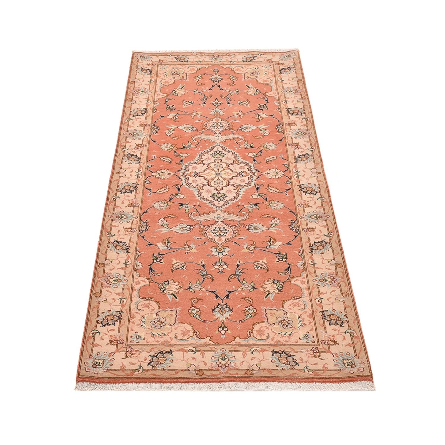 Läufer Perser - Täbriz - Royal - 203 x 80 cm - hellrot