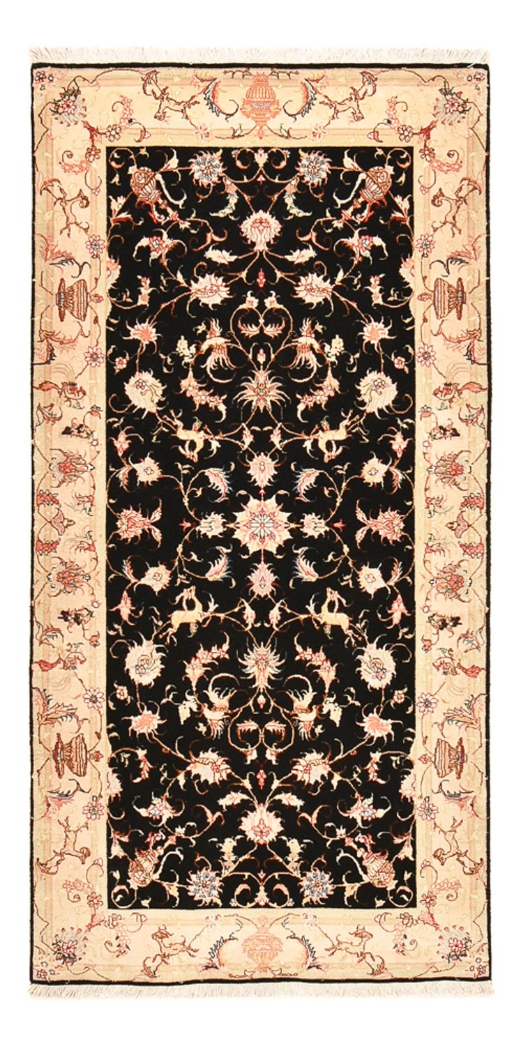 Läufer Perser - Täbriz - Royal - 204 x 100 cm - dunkelblau