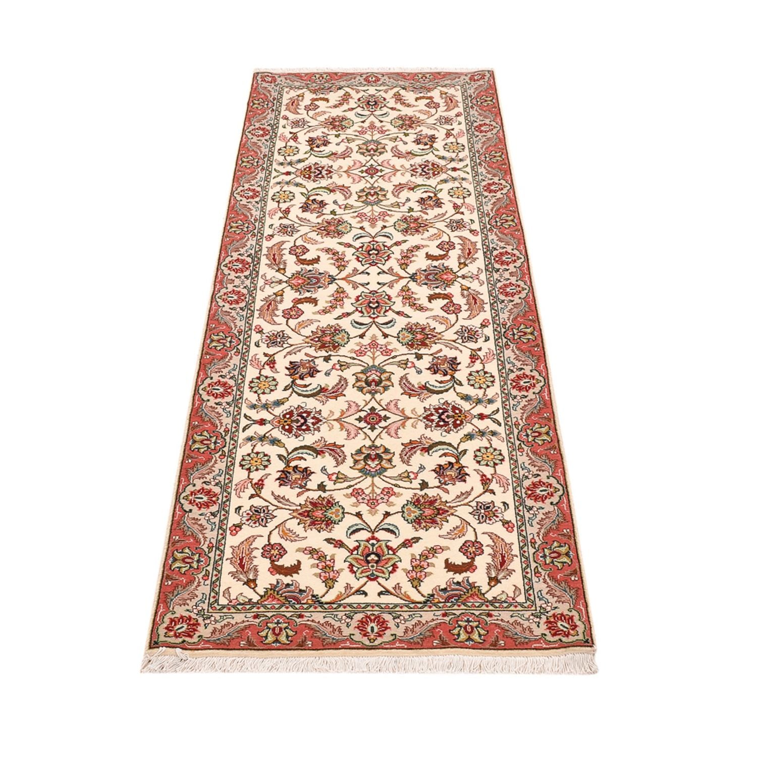 Läufer Perser - Täbriz - Royal - 202 x 69 cm - creme