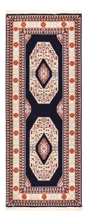 Läufer Perser - Täbriz - Premium - 186 x 72 cm - dunkelblau