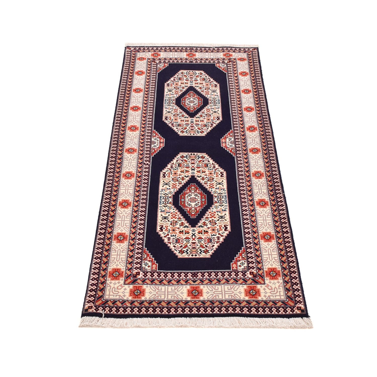 Läufer Perser - Täbriz - Premium - 186 x 72 cm - dunkelblau