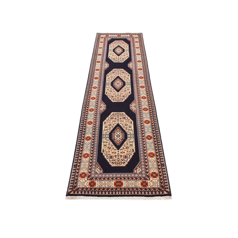 Läufer Perser - Täbriz - Premium - 300 x 73 cm - dunkelblau