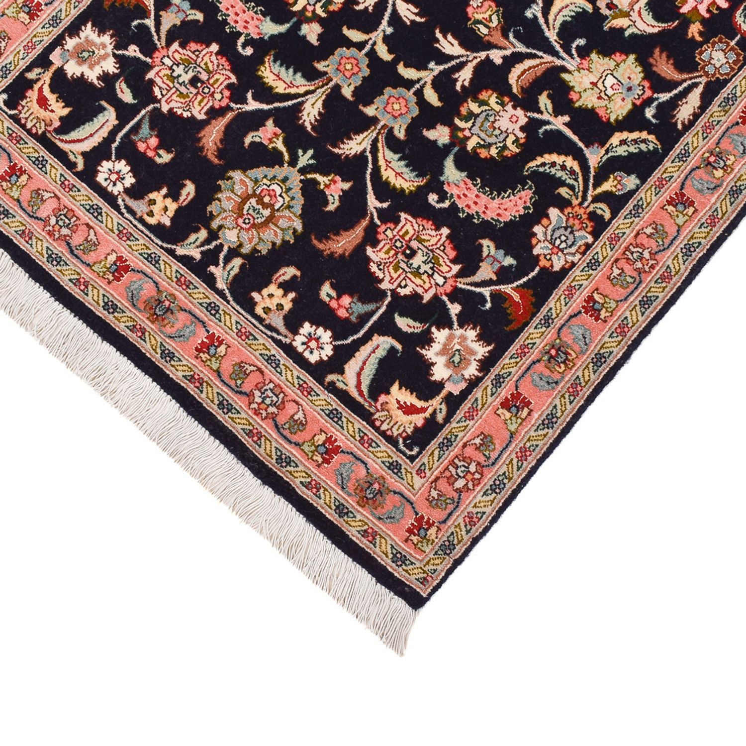 Läufer Perser - Täbriz - Premium - 300 x 66 cm - dunkelblau