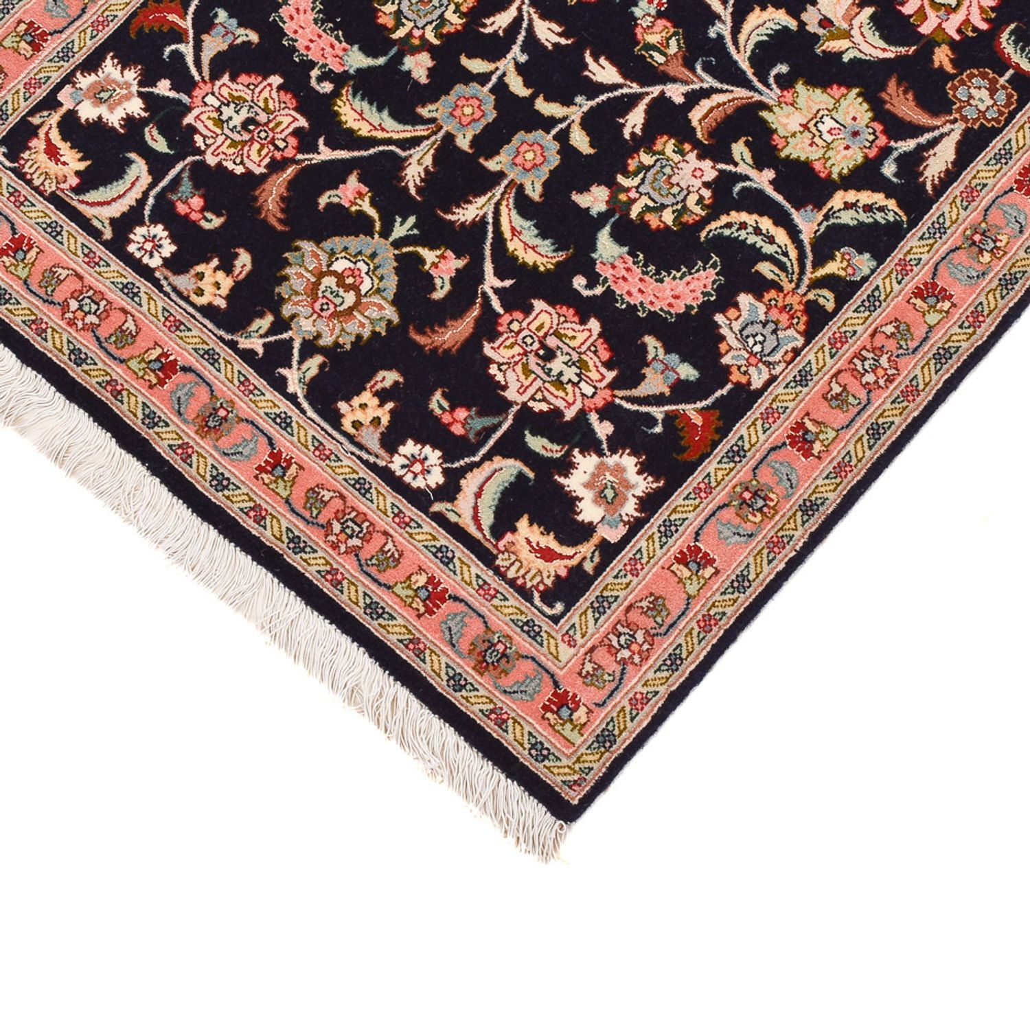 Läufer Perser - Täbriz - Premium - 300 x 67 cm - dunkelblau