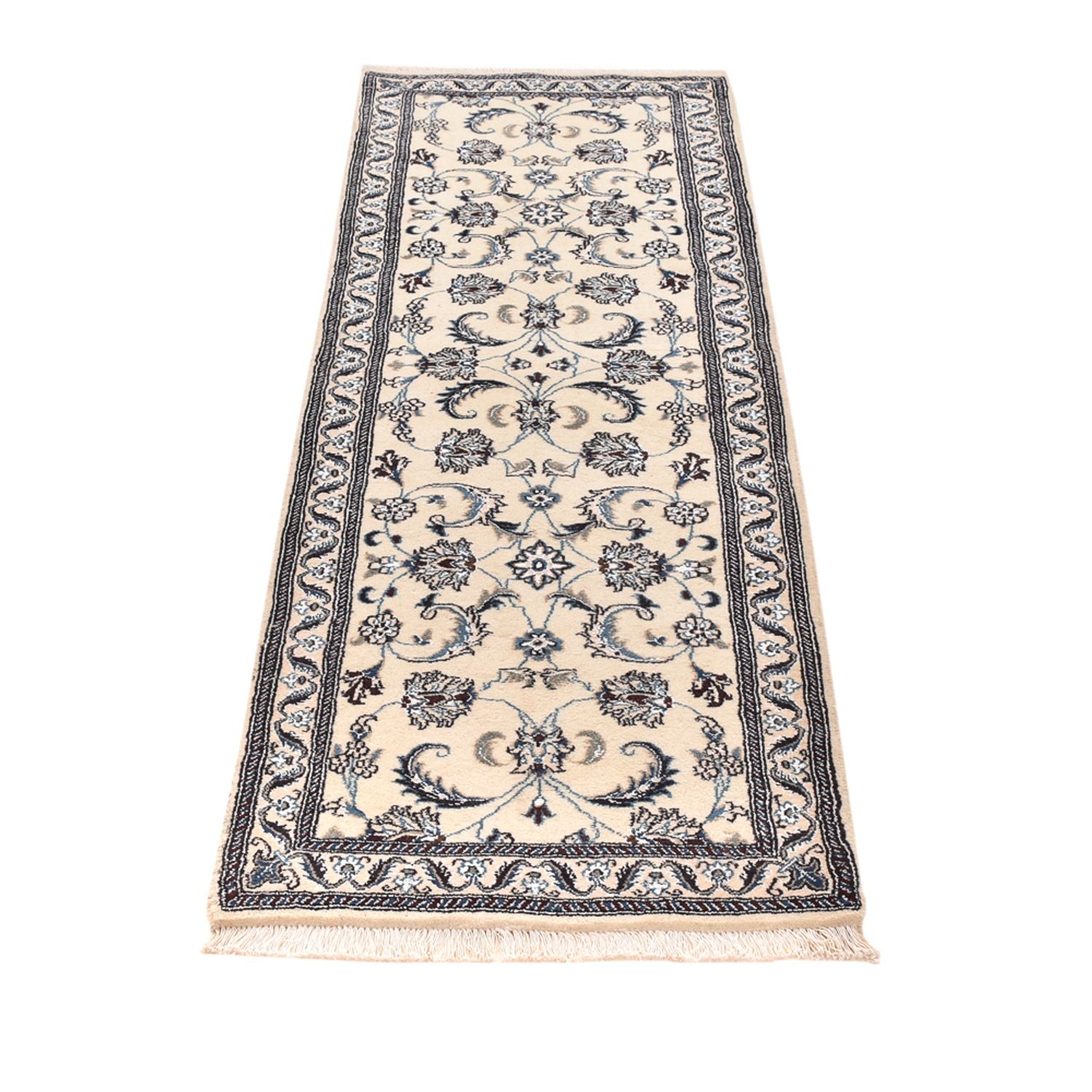 Läufer Perser - Nain - Royal - 202 x 63 cm - creme