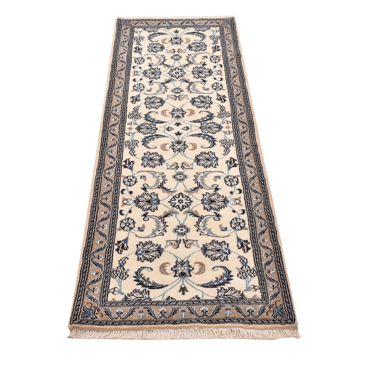 Läufer Perser - Nain - Royal - 202 x 63 cm - creme