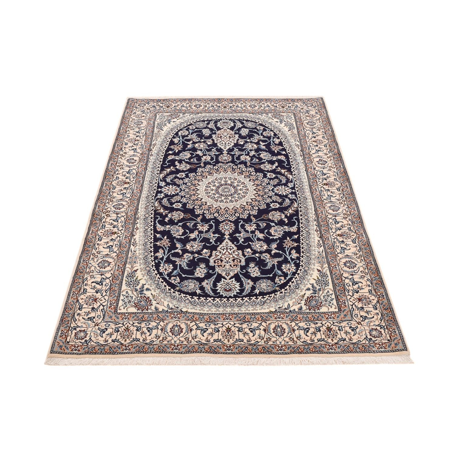 Perserteppich - Nain - Premium - 198 x 131 cm - dunkelblau