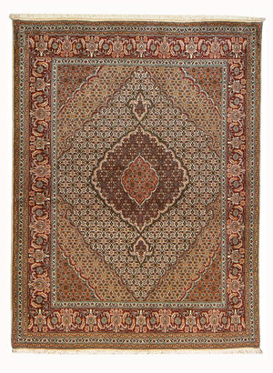 Perserteppich - Täbriz - Royal - 198 x 156 cm - dunkelbraun