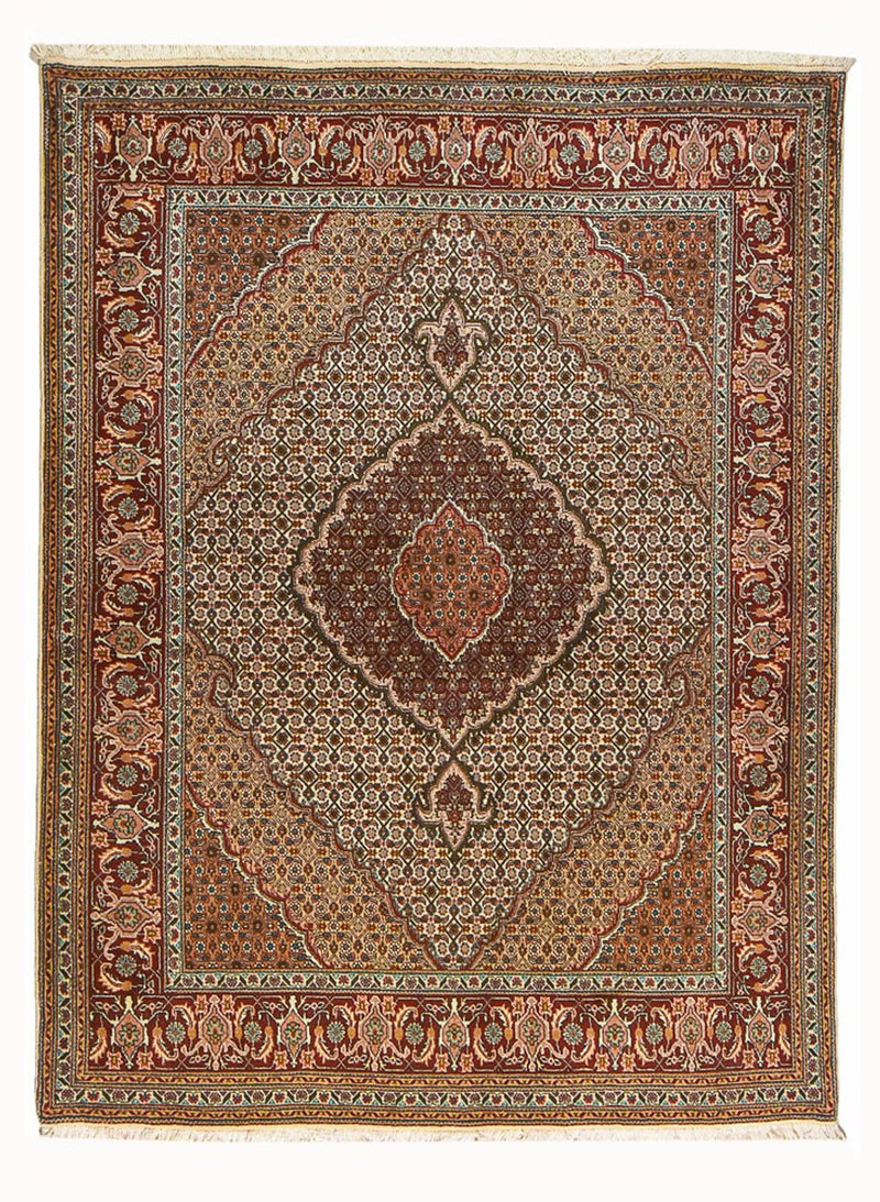 Perserteppich - Täbriz - Royal - 198 x 156 cm - dunkelbraun
