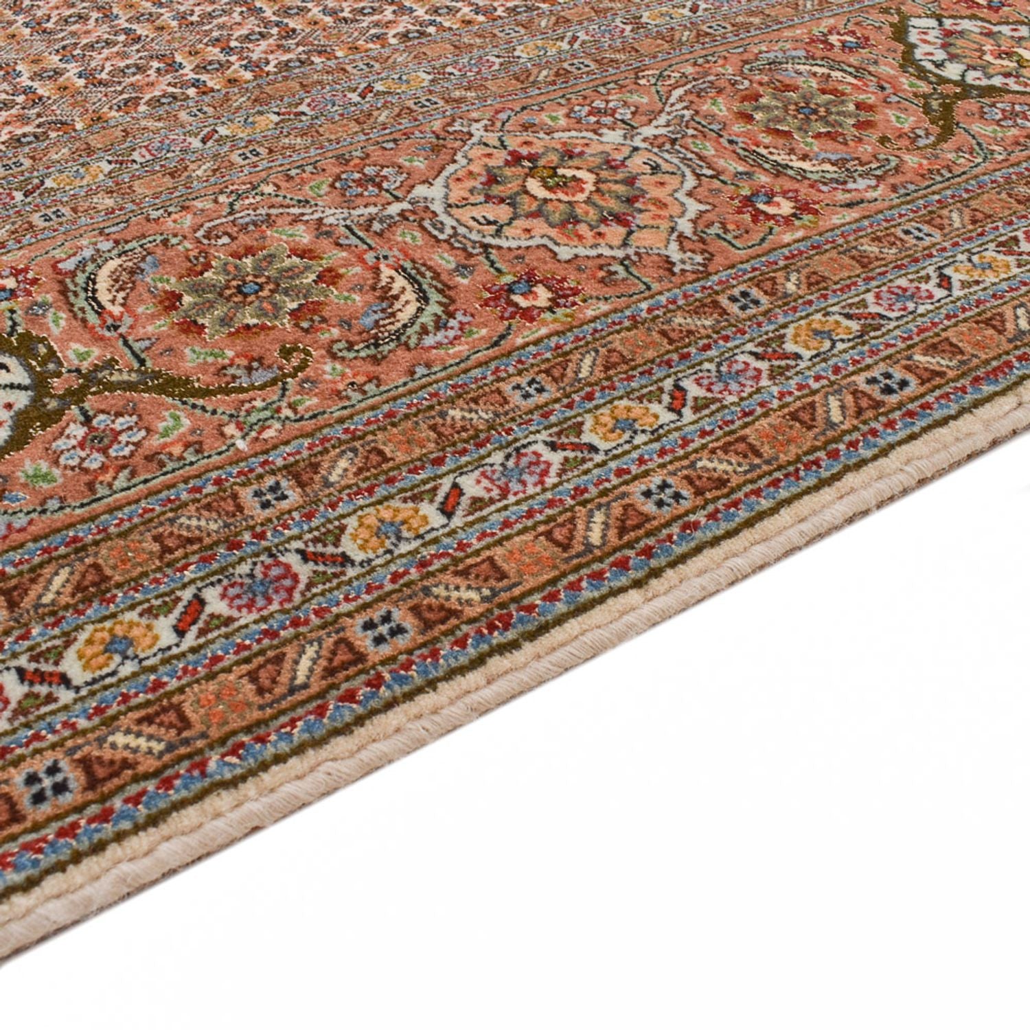 Läufer Perser - Täbriz - Royal - 407 x 201 cm - hellbraun