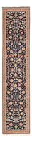 Läufer Perser - Täbriz - Premium - 293 x 65 cm - dunkelblau