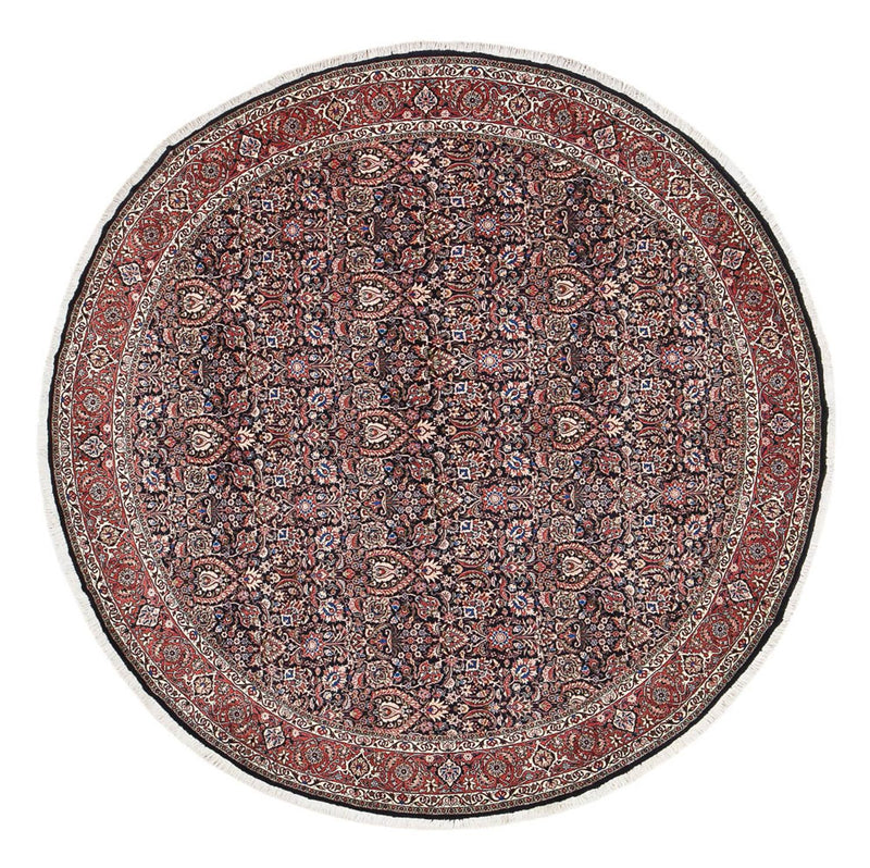 Perserteppich - Bidjar rund  - 300 x 300 cm - dunkelrot