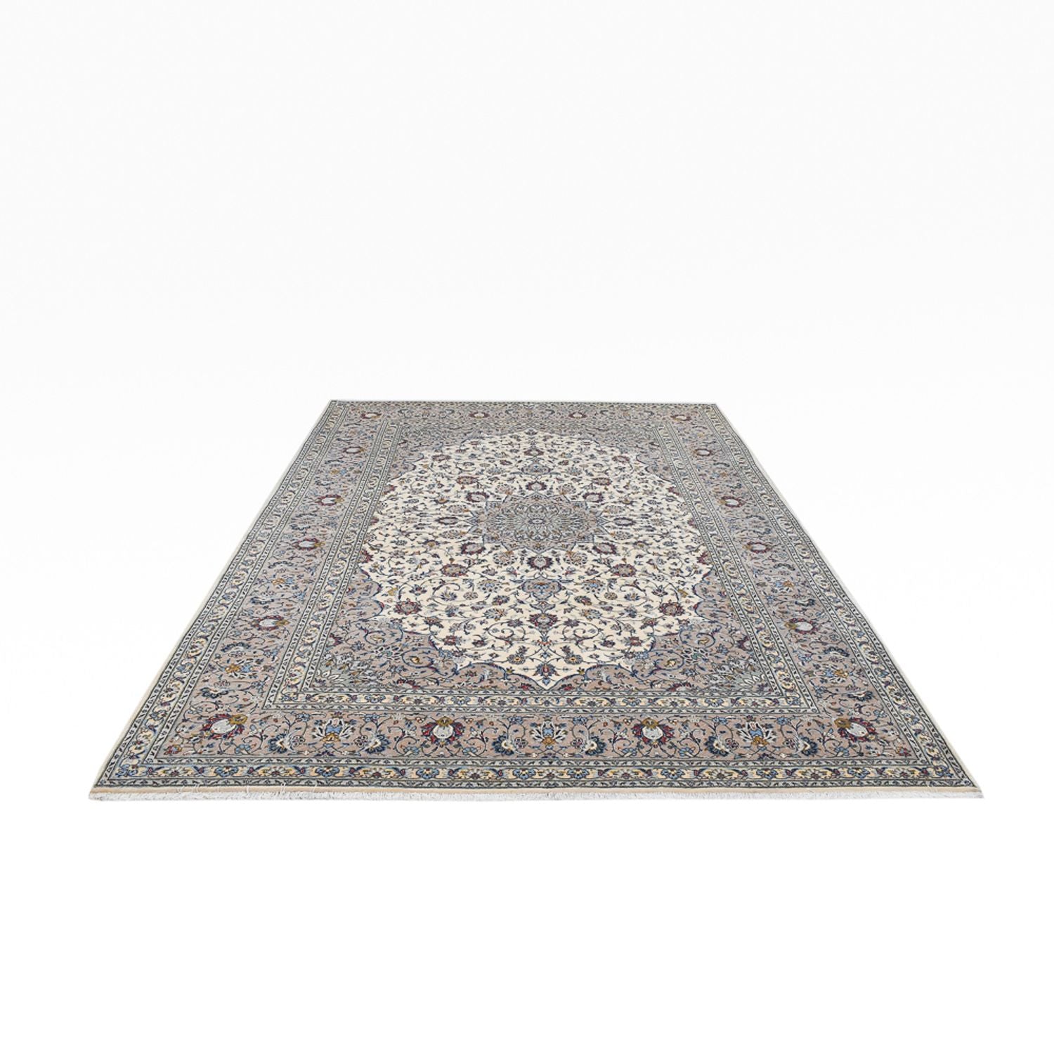 Perserteppich - Keshan - Royal - 352 x 250 cm - grau