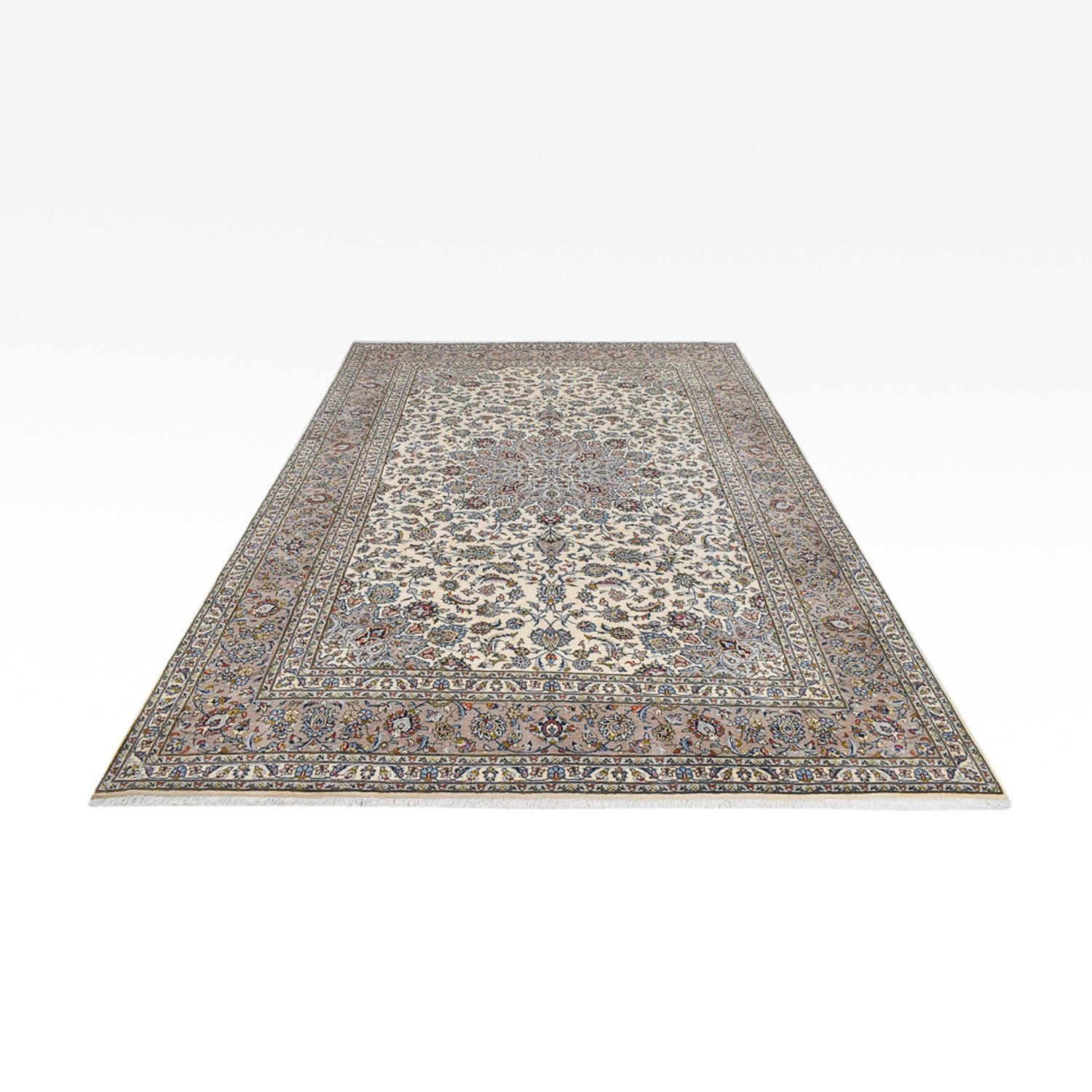 Perserteppich - Keshan - Royal - 365 x 247 cm - grau