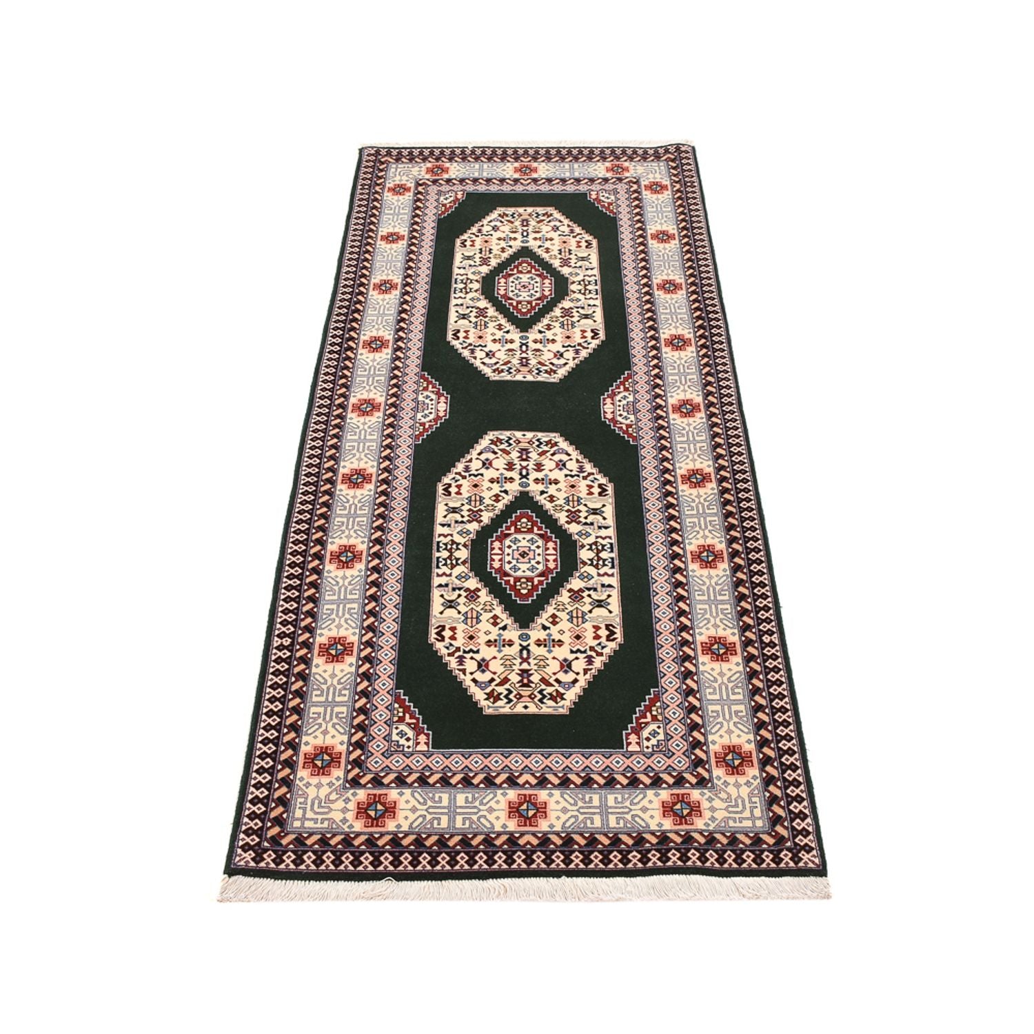 Läufer Perser - Täbriz - Royal - 202 x 74 cm - dunkelblau