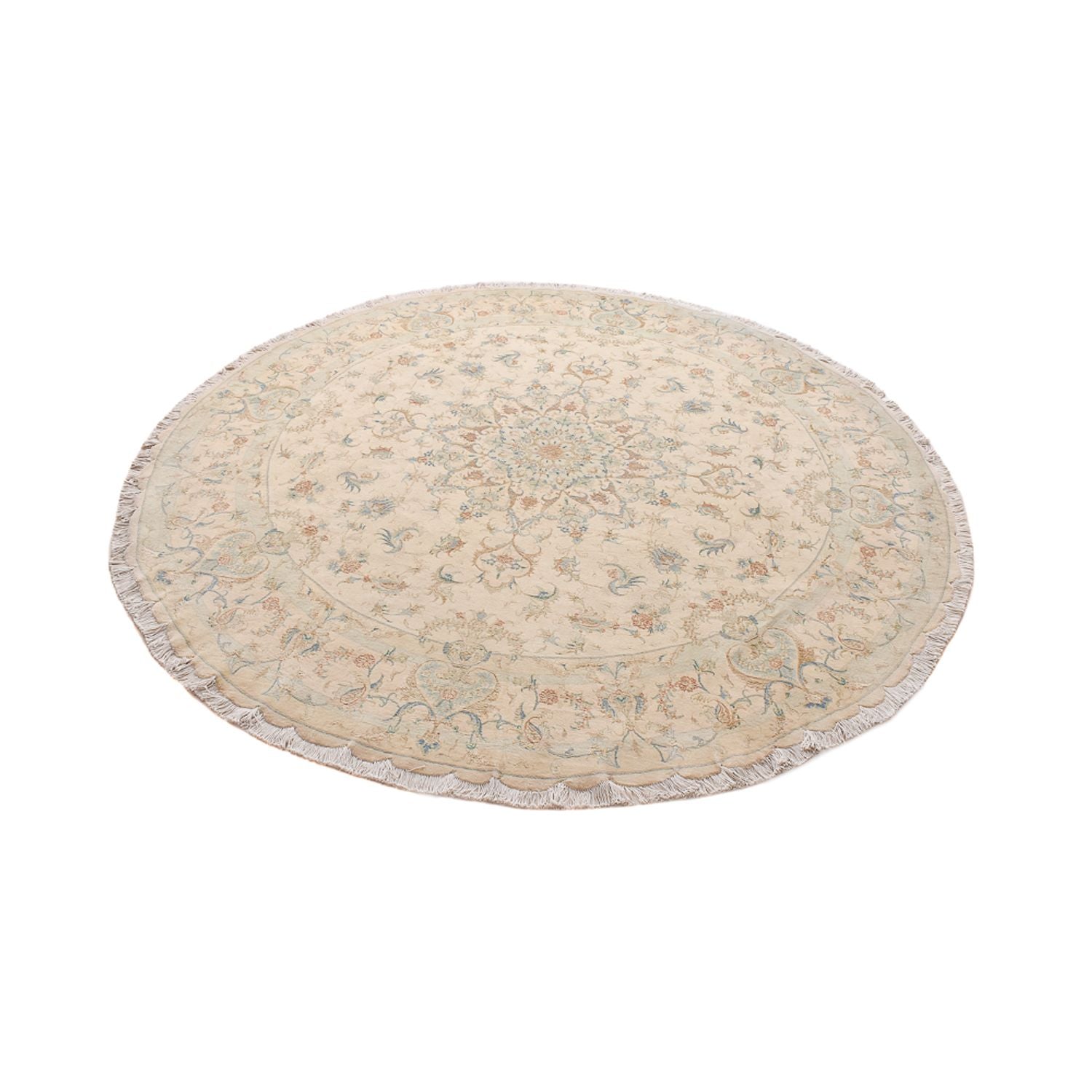 Perserteppich - Täbriz - Premium rund  - 250 x 250 cm - beige