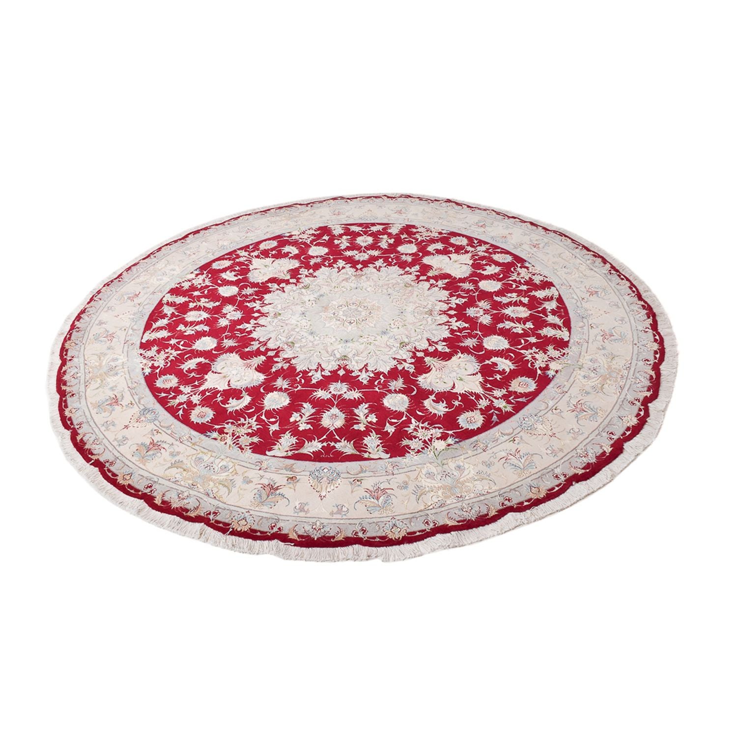 Perserteppich - Täbriz - Premium rund  - 250 x 250 cm - rot