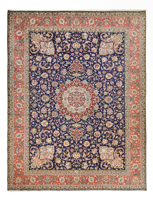 Perserteppich - Täbriz - Royal - 402 x 303 cm - dunkelblau
