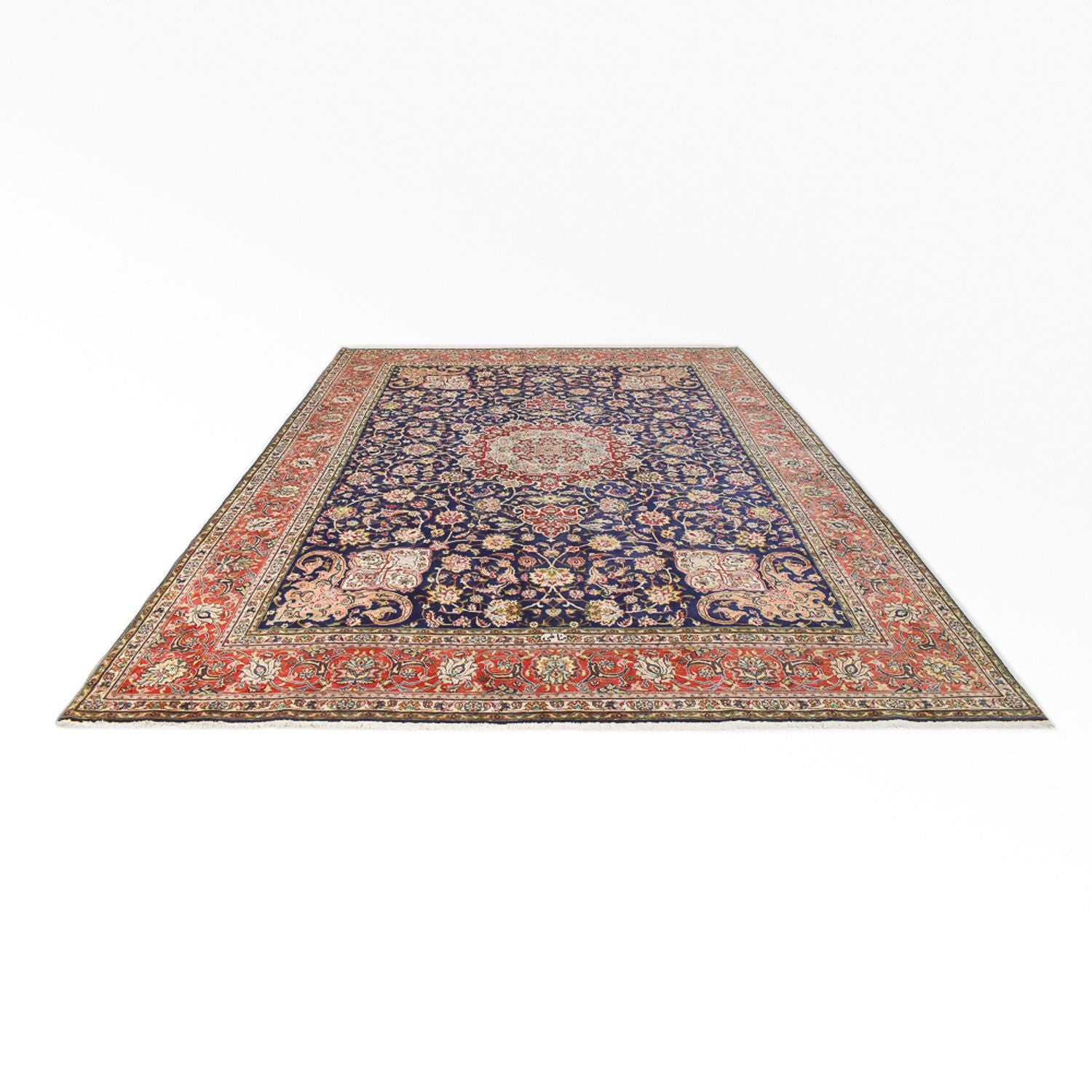 Perserteppich - Täbriz - Royal - 402 x 303 cm - dunkelblau