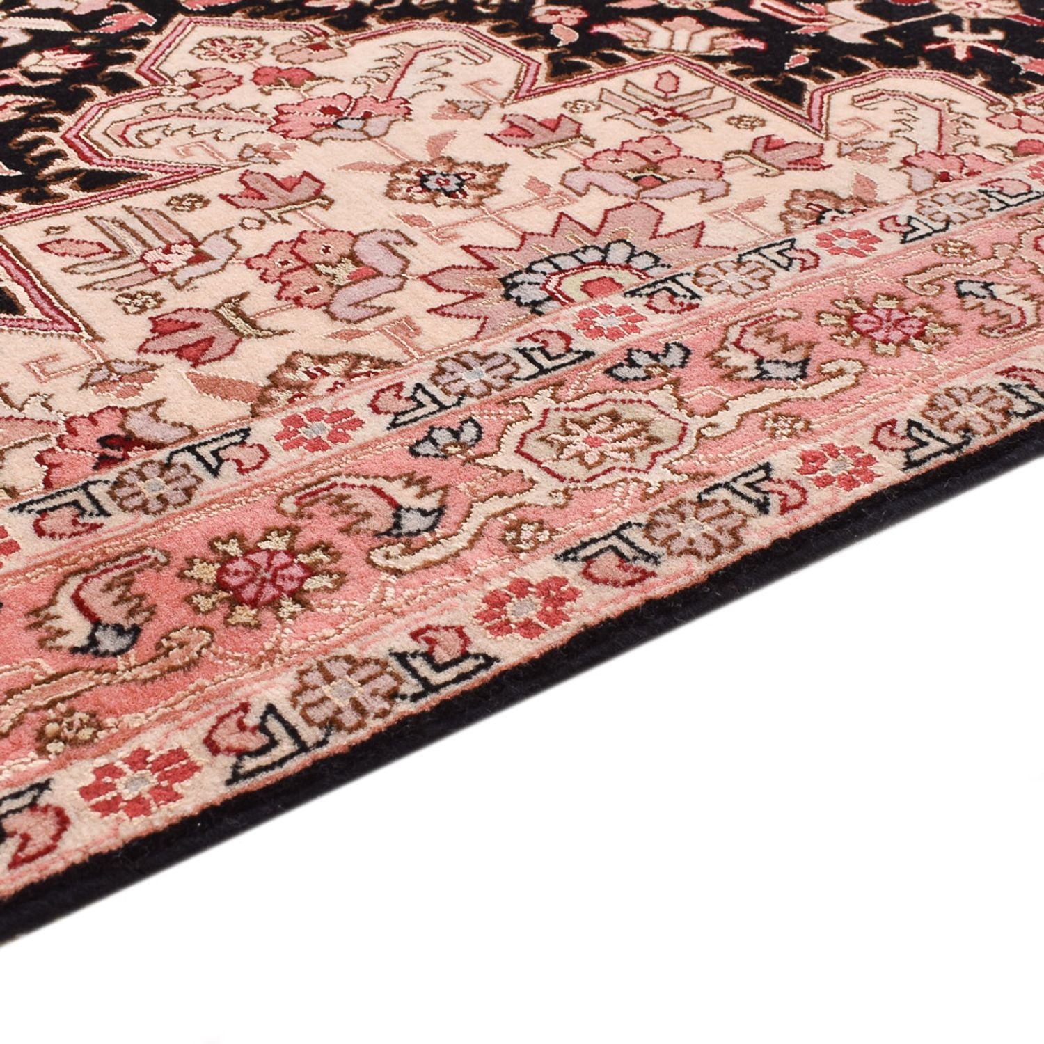 Läufer Perser - Täbriz - Premium - 350 x 91 cm - dunkelblau
