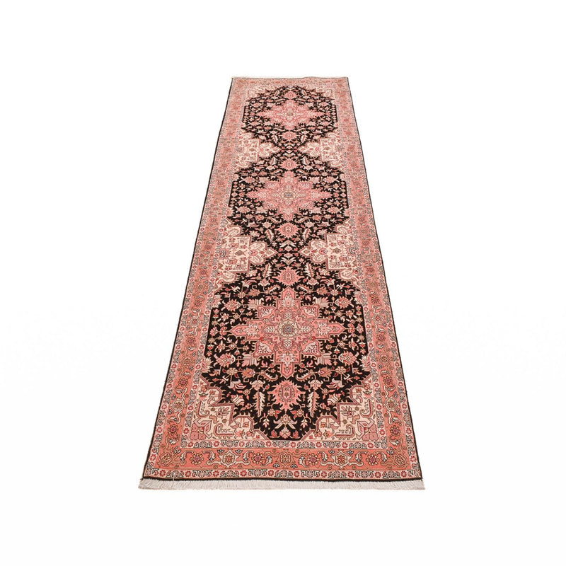 Läufer Perser - Täbriz - Premium - 350 x 91 cm - dunkelblau