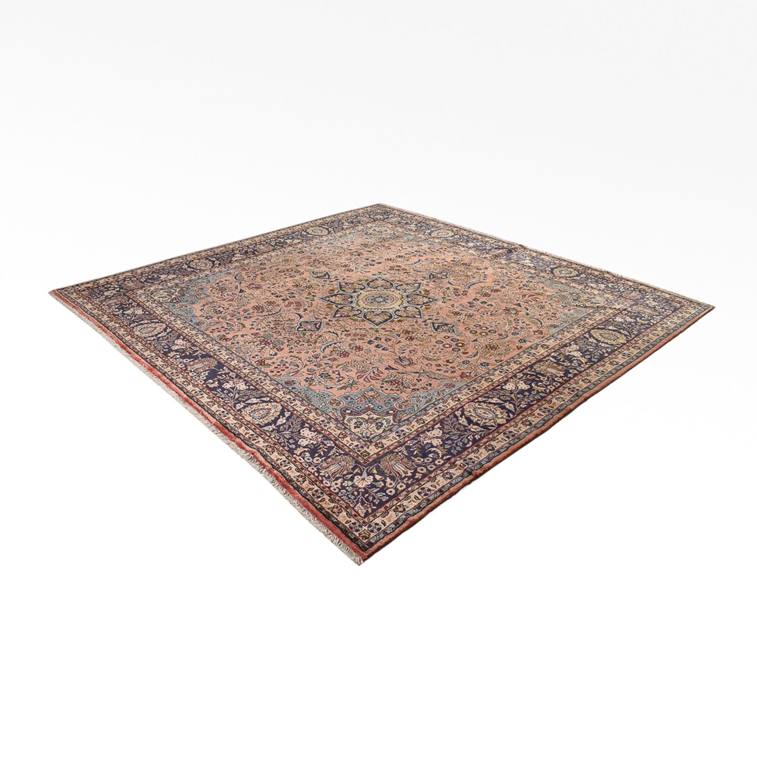 Perserteppich - Nomadic quadratisch  - 308 x 305 cm - lachs
