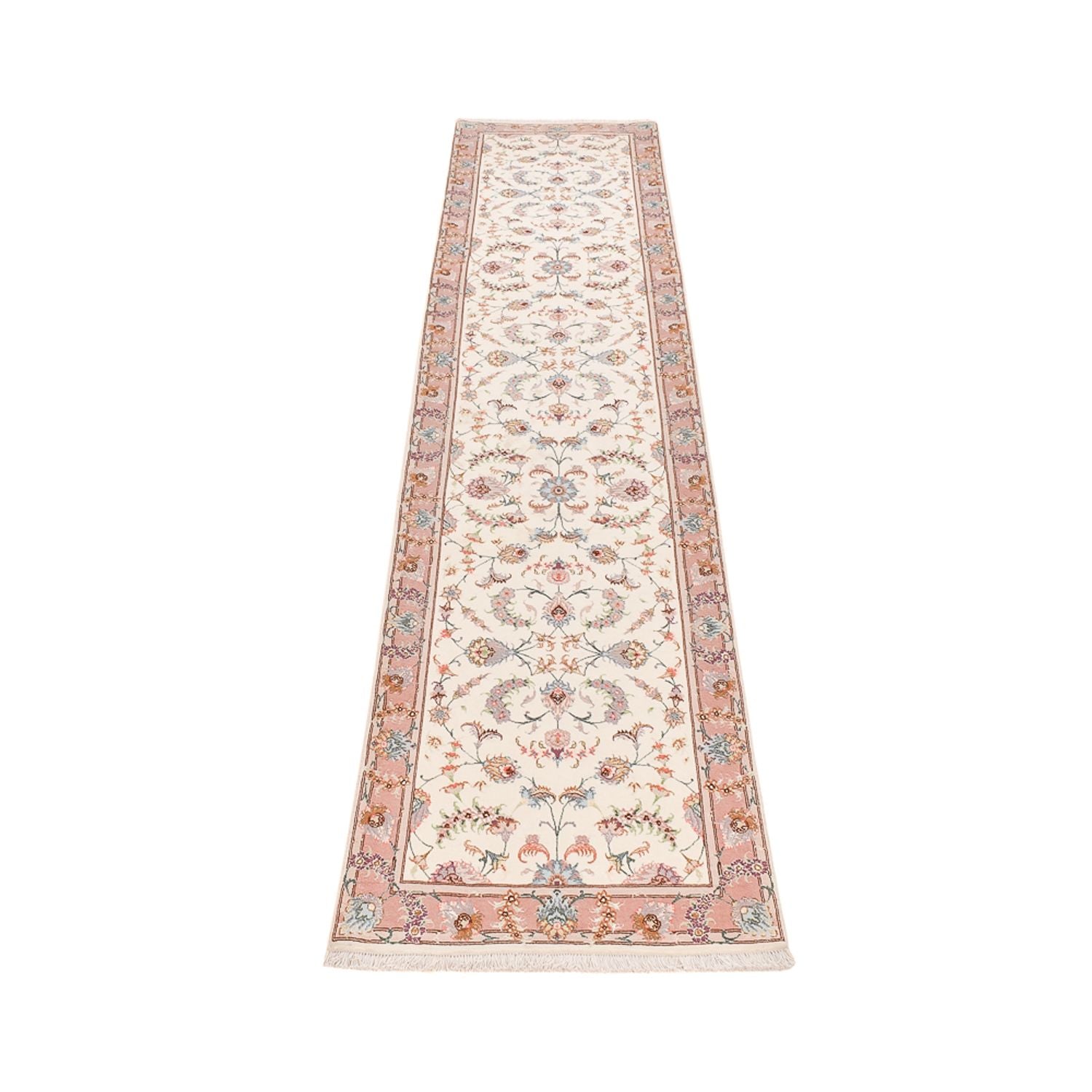 Läufer Perser - Täbriz - Premium - 347 x 77 cm - beige