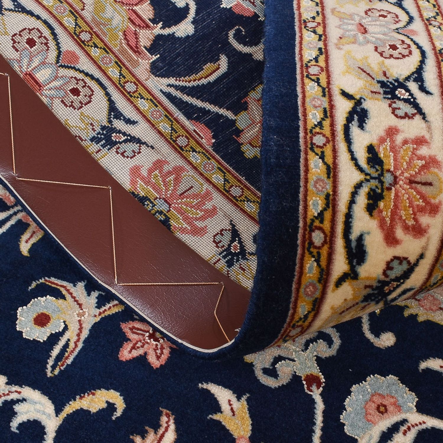 Läufer Perser - Ghom - Royal - 244 x 58 cm - dunkelblau