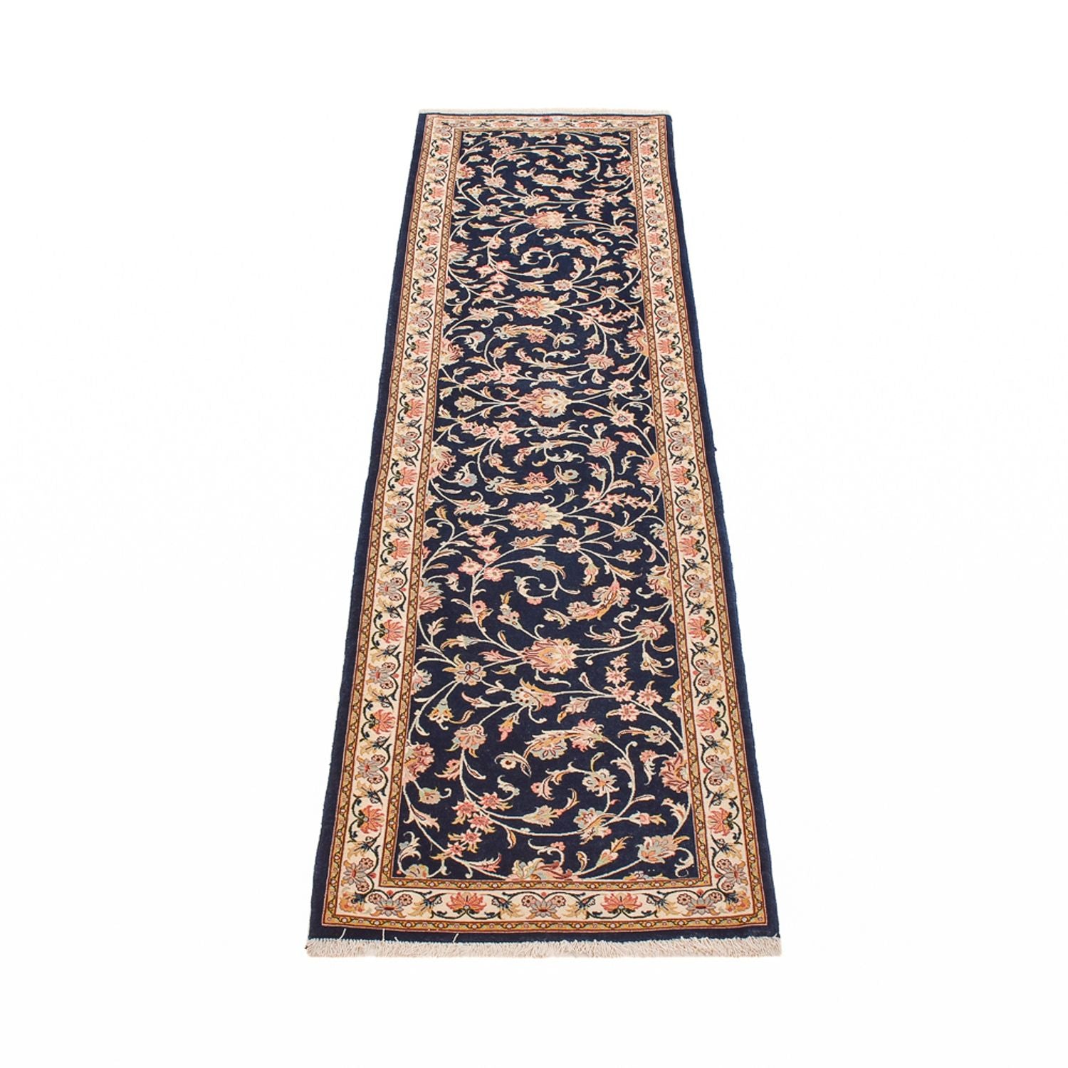 Läufer Perser - Ghom - Royal - 244 x 58 cm - dunkelblau