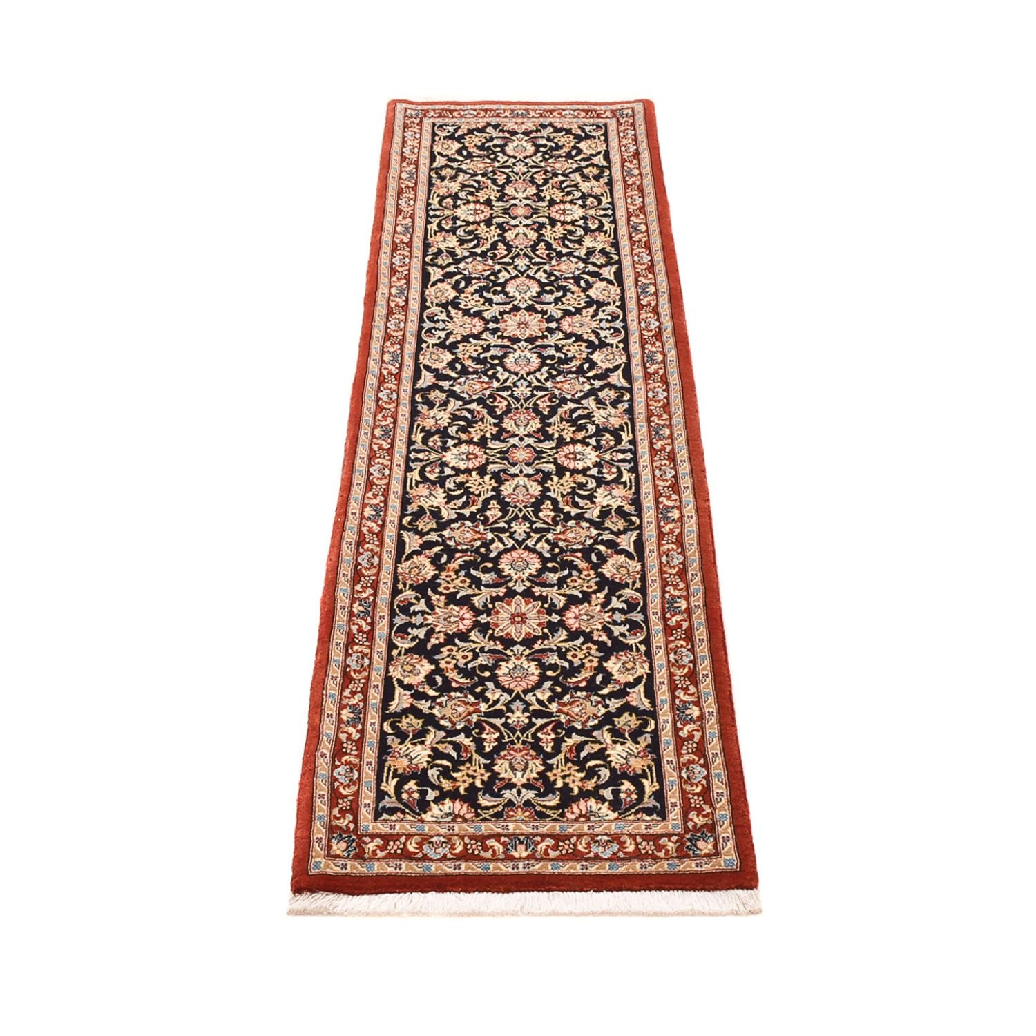 Läufer Perser - Ghom - Royal - 201 x 54 cm - dunkelbeige