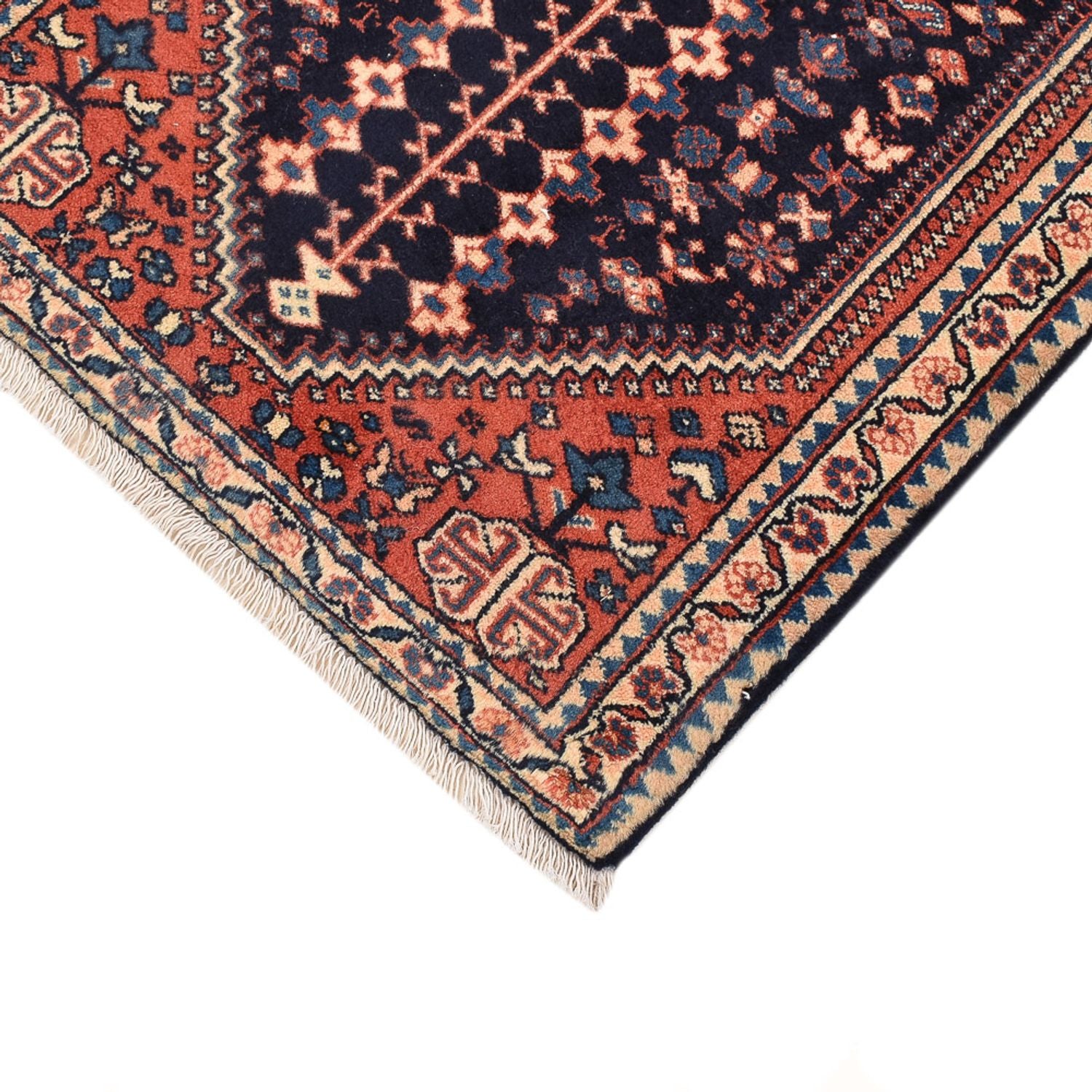 Perserteppich - Nomadic - 123 x 62 cm - bordeauxrot