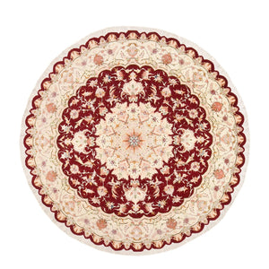 Perserteppich - Täbriz - Royal rund  - 200 x 200 cm - mehrfarbig