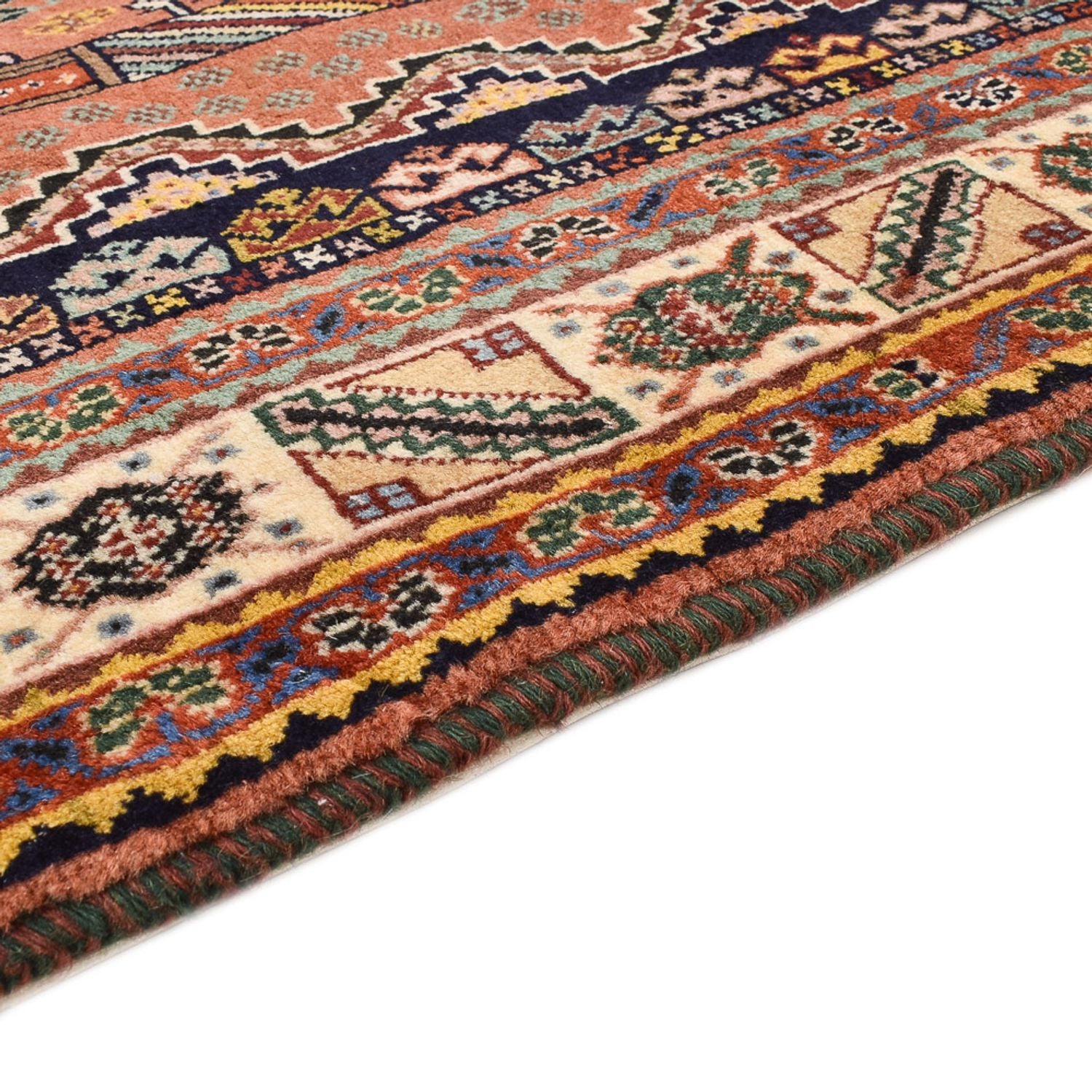 Gabbeh Teppich - Kaschkuli Perser - 202 x 152 cm - hellrot