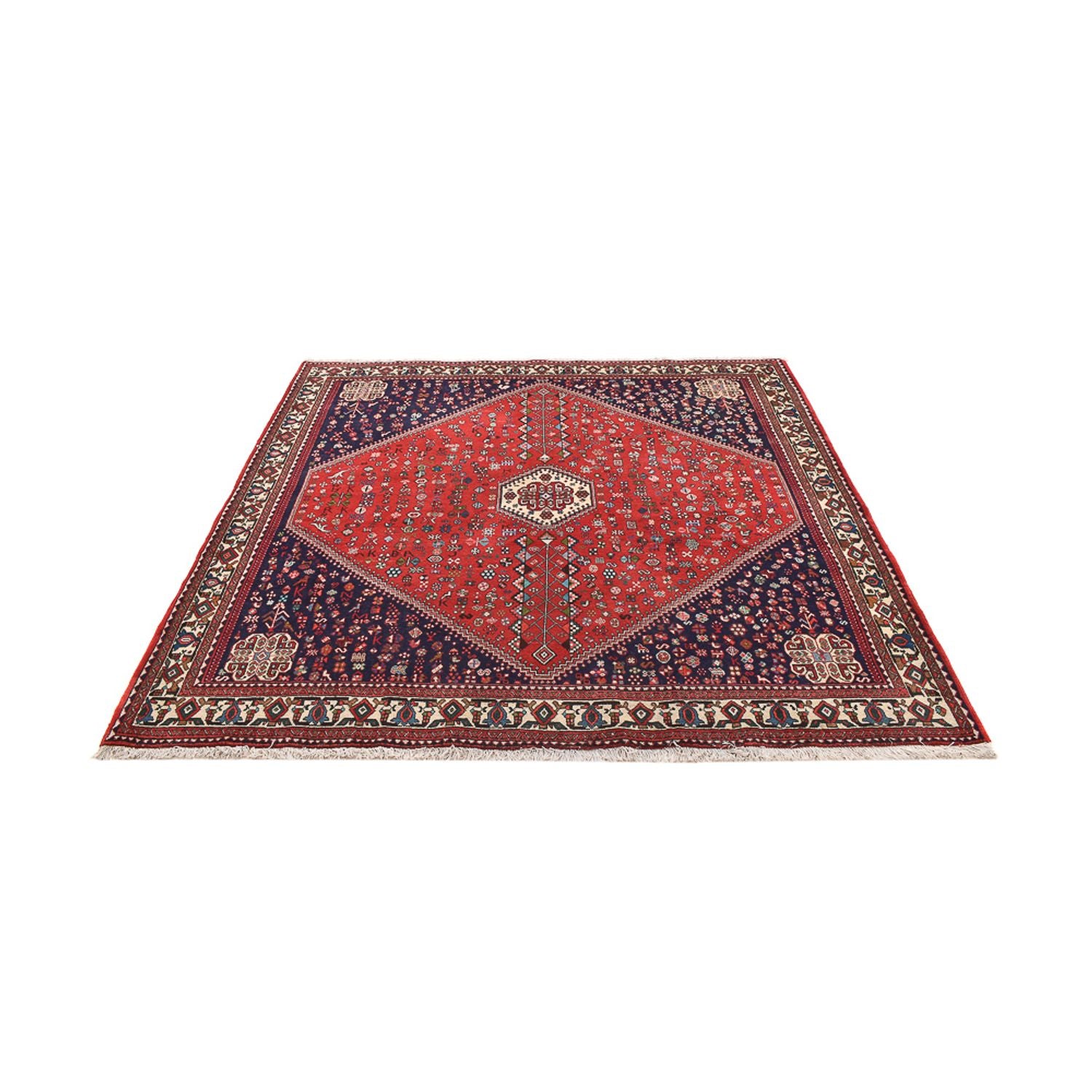 Perserteppich - Nomadic quadratisch  - 205 x 197 cm - rot