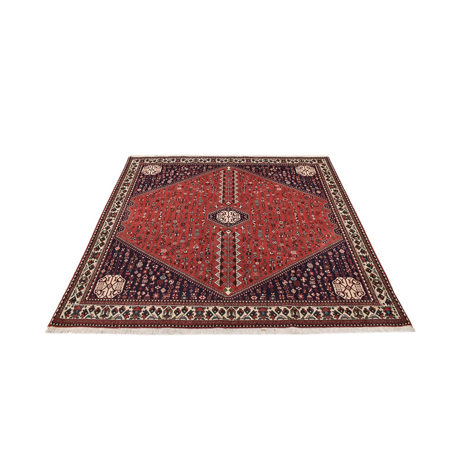 Perserteppich - Nomadic quadratisch  - 199 x 198 cm - rot