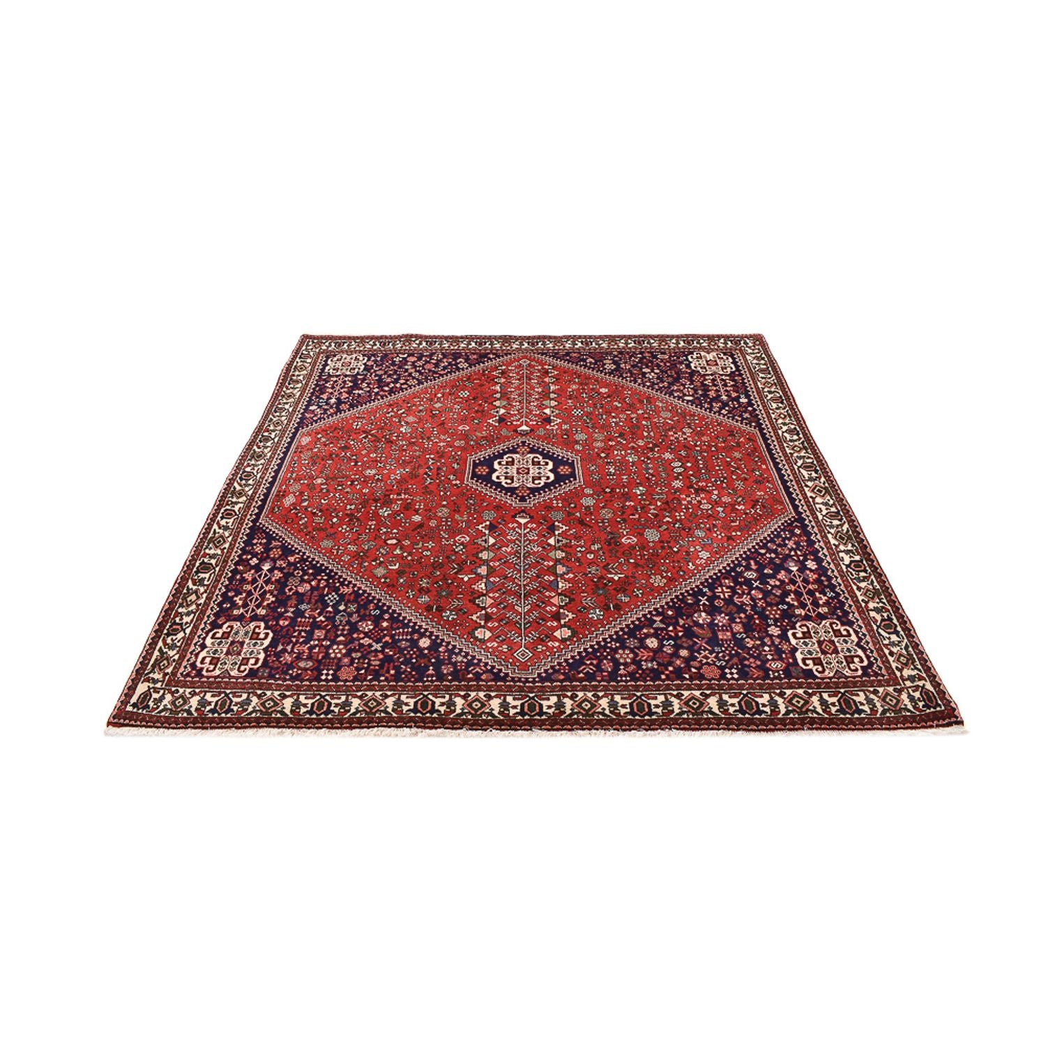 Perserteppich - Nomadic quadratisch  - 202 x 201 cm - rot