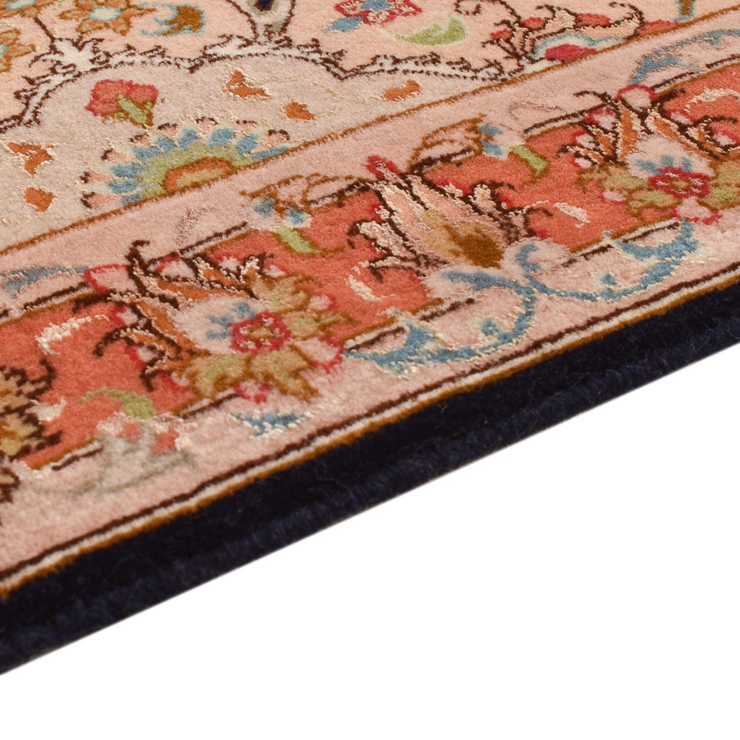 Läufer Perser - Täbriz - Royal - 288 x 69 cm - dunkelblau
