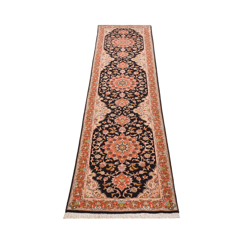 Läufer Perser - Täbriz - Royal - 288 x 69 cm - dunkelblau