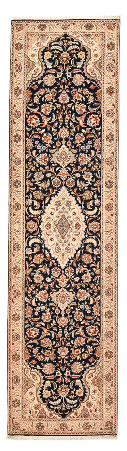 Läufer Perser - Täbriz - Royal - 310 x 83 cm - dunkelblau