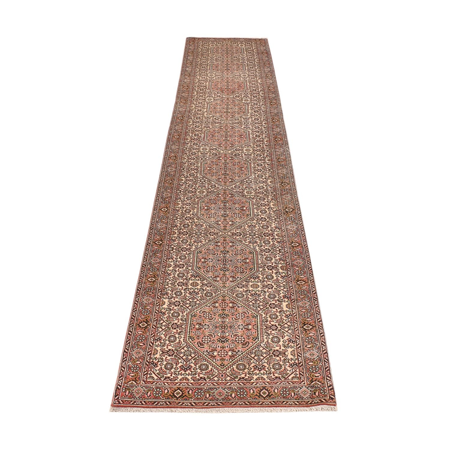 Läufer Perser - Bidjar - 400 x 72 cm - dunkelbeige