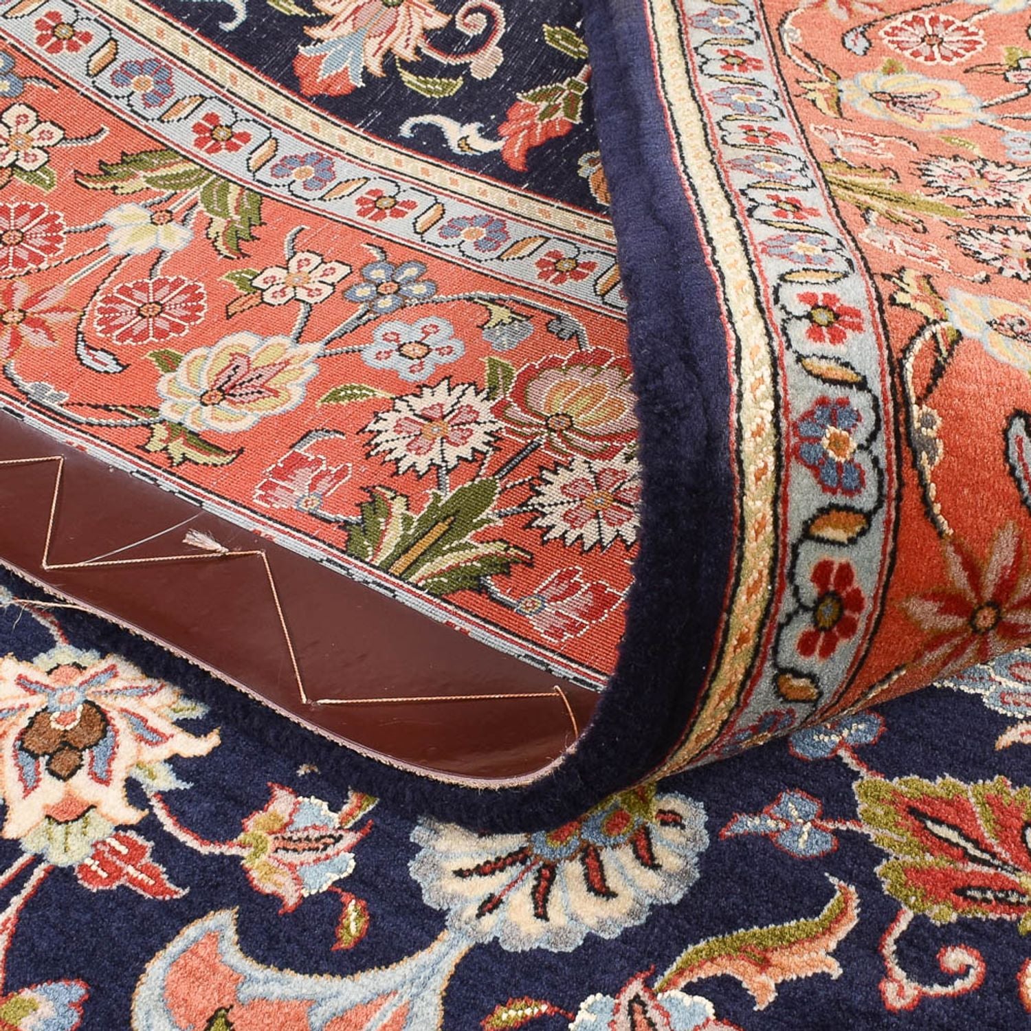 Perserteppich - Ghom - Royal - 202 x 141 cm - dunkelblau
