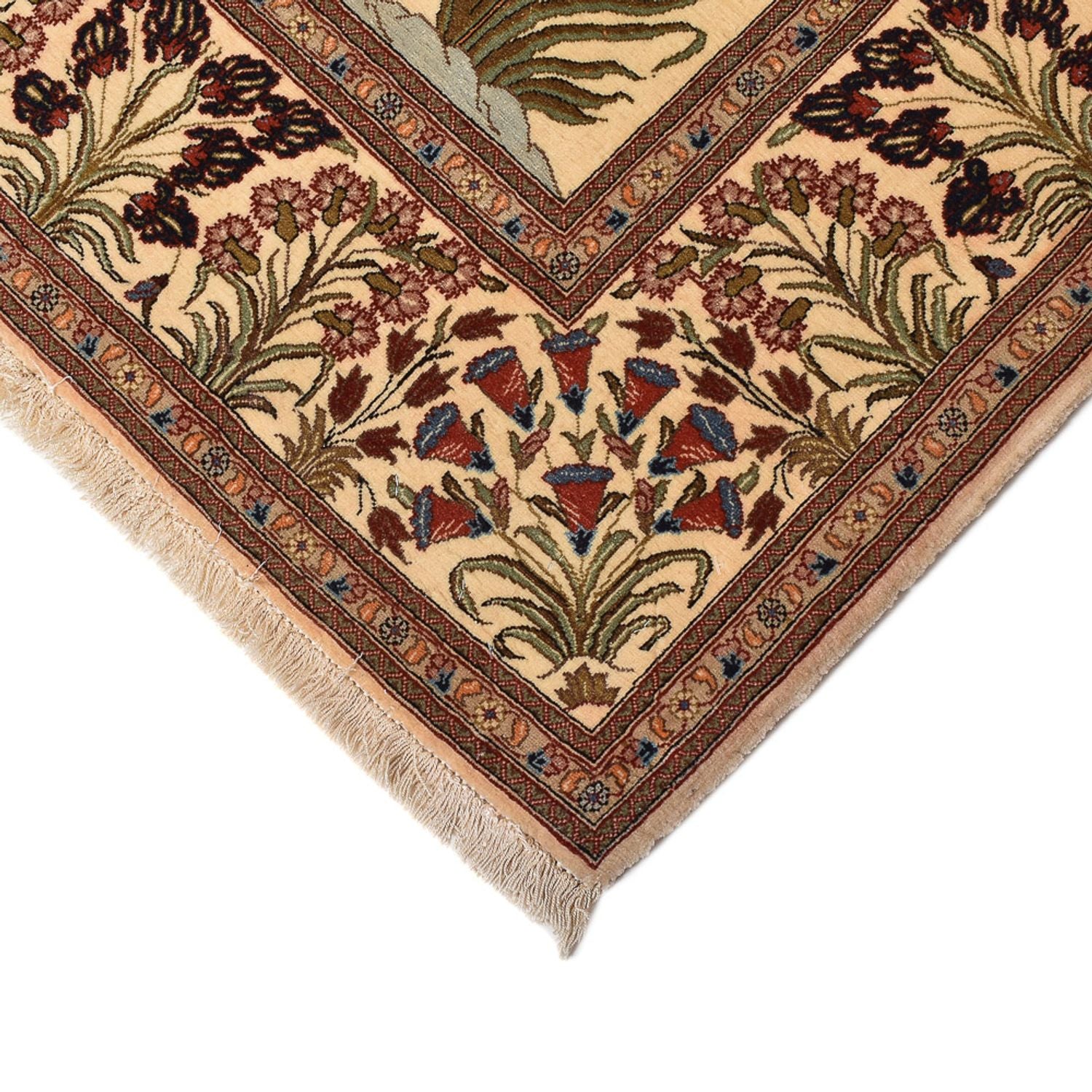 Perserteppich - Ghom - Royal - 202 x 136 cm - hellbeige