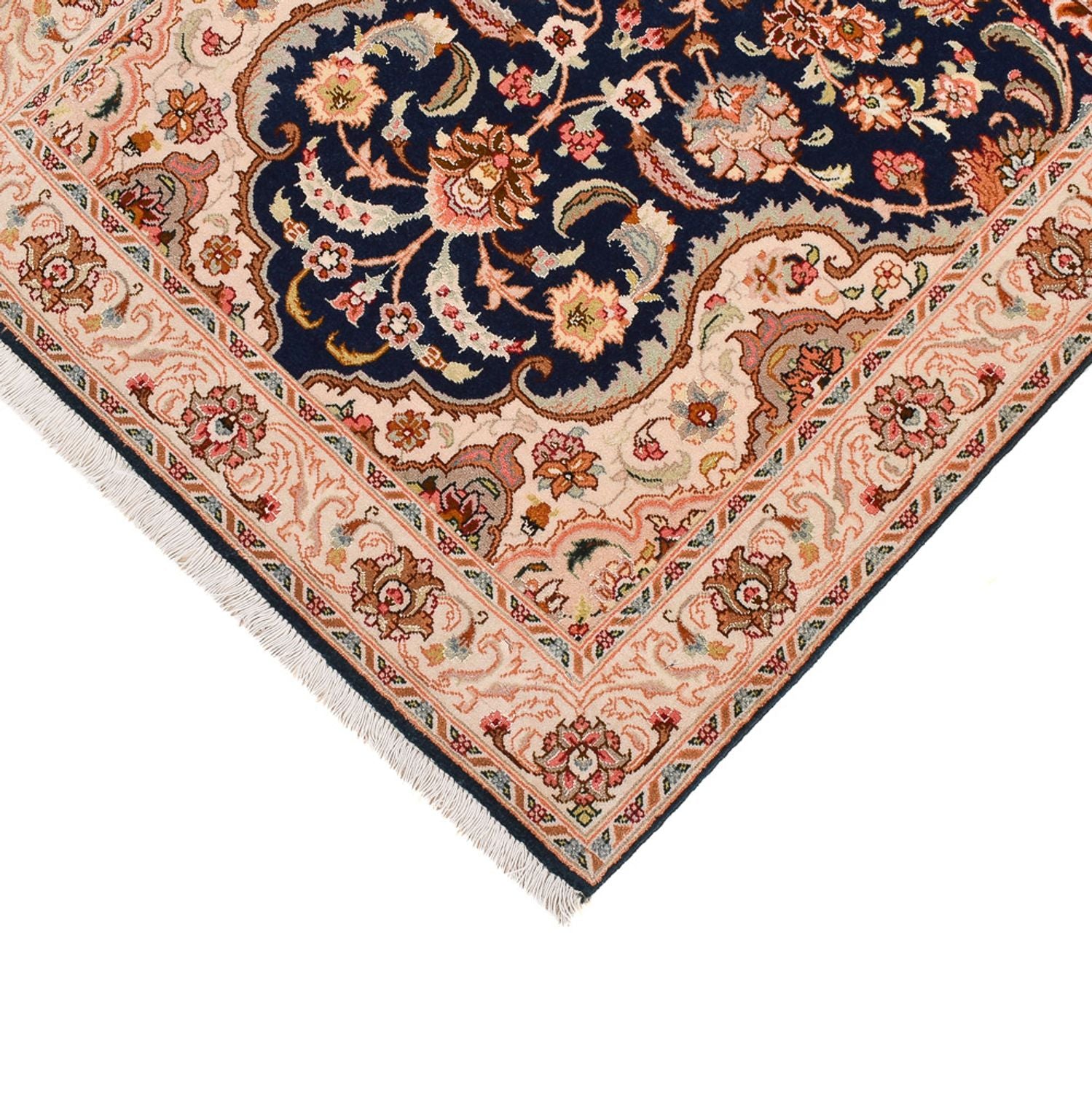 Läufer Perser - Täbriz - Royal - 310 x 82 cm - dunkelblau