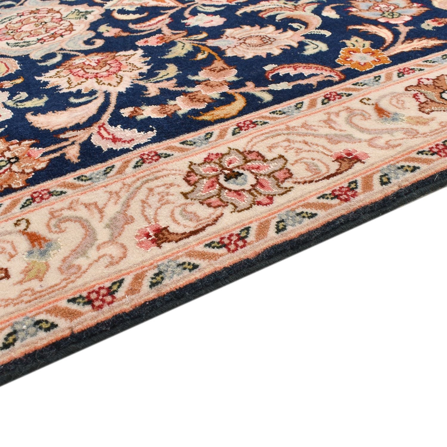 Läufer Perser - Täbriz - Royal - 310 x 82 cm - dunkelblau