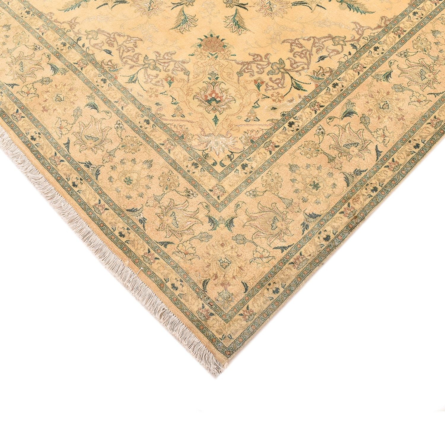 Perserteppich - Täbriz - Royal quadratisch  - 200 x 190 cm - gelb